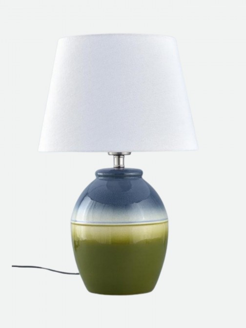 Candeeiro de Mesa Bruma em Cer�mica Verde 40 cm