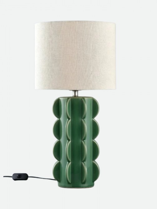 Candeeiro de Mesa Cactus em Cer�mica Verde 54 cm