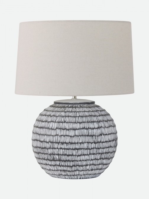 Candeeiro de Mesa Nevoa em Cer�mica Cinza 55 cm