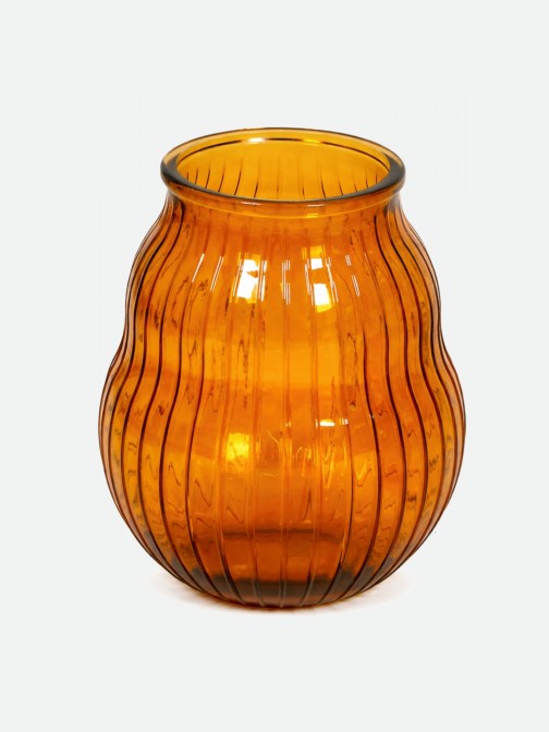 Jarra Anfora em vidro reciclado ocre 36 cm