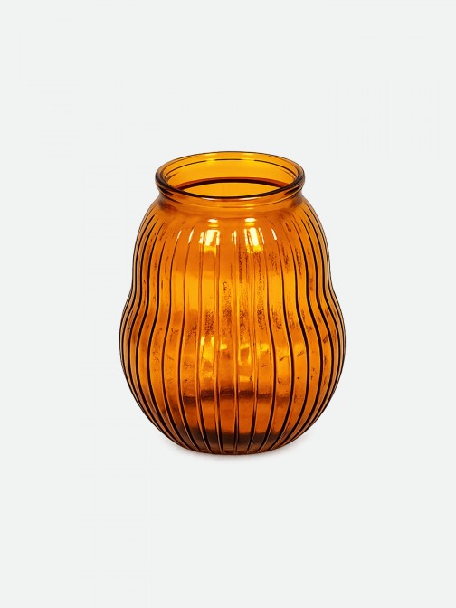 Jarra Anfora em vidro reciclado ocre 23 cm