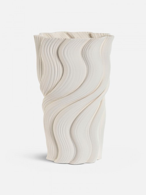 White ceramic 3D jar 845 26 cm