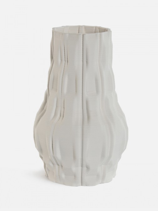 White ceramic 3D jar 839 24 cm