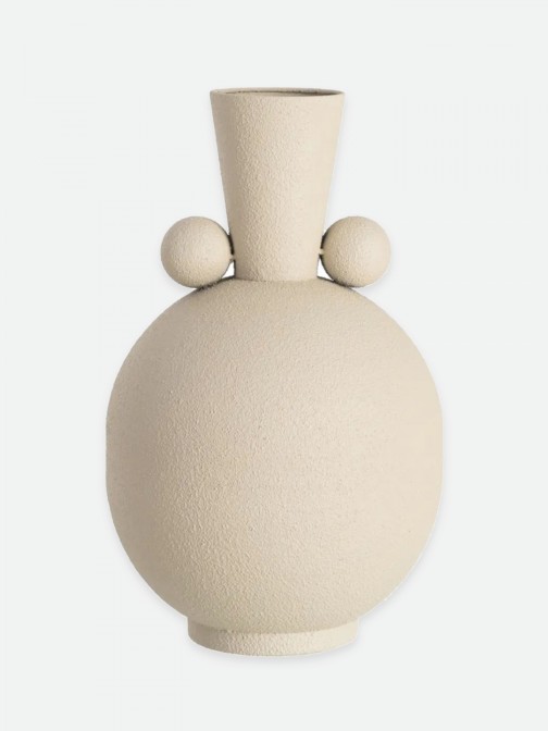 Metal jar 354 beige 39 cm