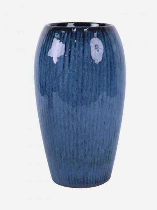 Essencia Dark Blue Decorative Ceramic Vase 33.5 cm