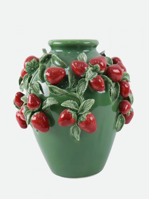 Strawberries Decorative Ceramic Pot 34 cm