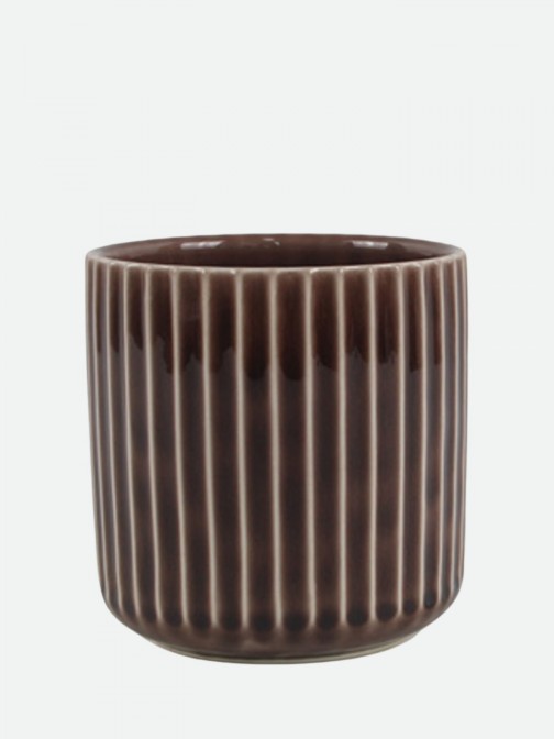Botanica Brown Decorative Ceramic Flower Pot 21 cm
