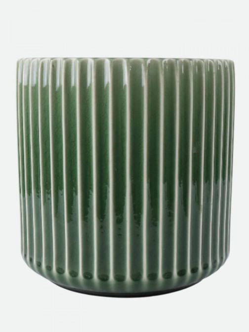 Jarra Decorativa Botanica em Cer�mica Verde 30 cm