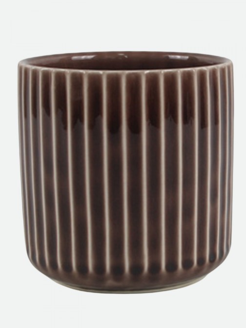 Jarra Decorativa Botanica em Cer�mica Castanha 30 cm