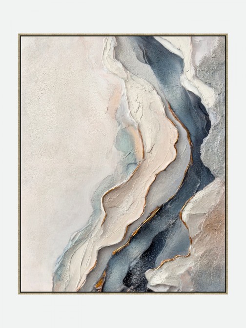 Quadro Decorativo Crack Pintado � M�o 80x100cm