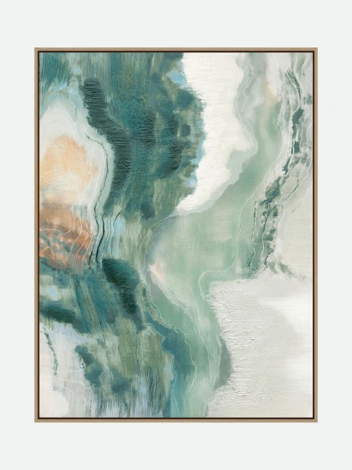 Quadro Decorativo Green Ocean Pintado � M�o 60x80cm