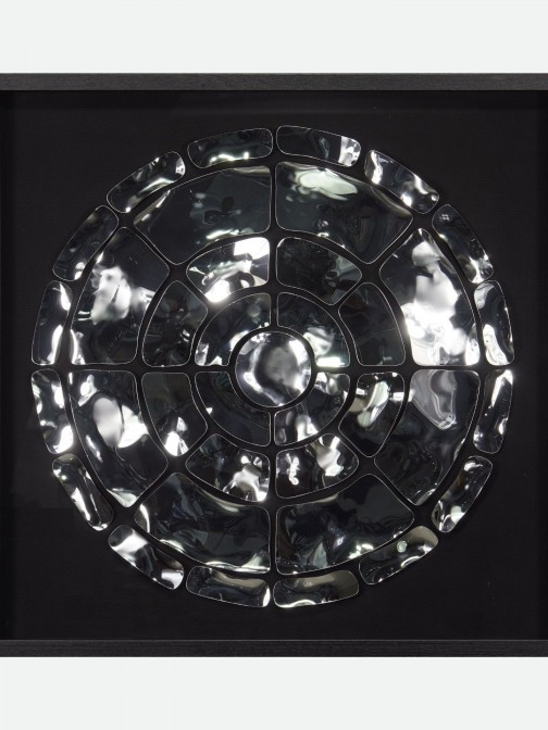 Opulence Decorative Wall Art in Mirrored Metal 90x90cm