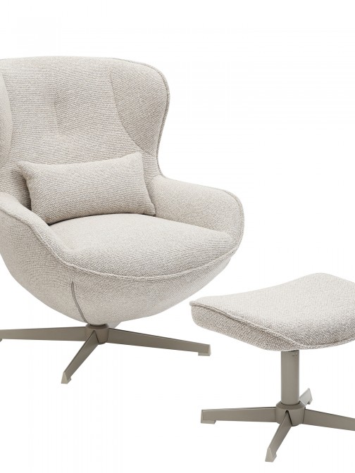 Silln con Sistema Giratorio y Reposapis Ancelle Beige