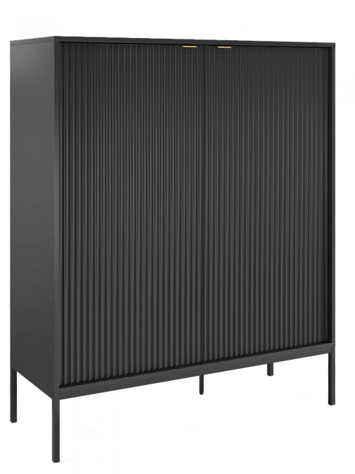 Wooden 2-Door Sideboard Virgo Black