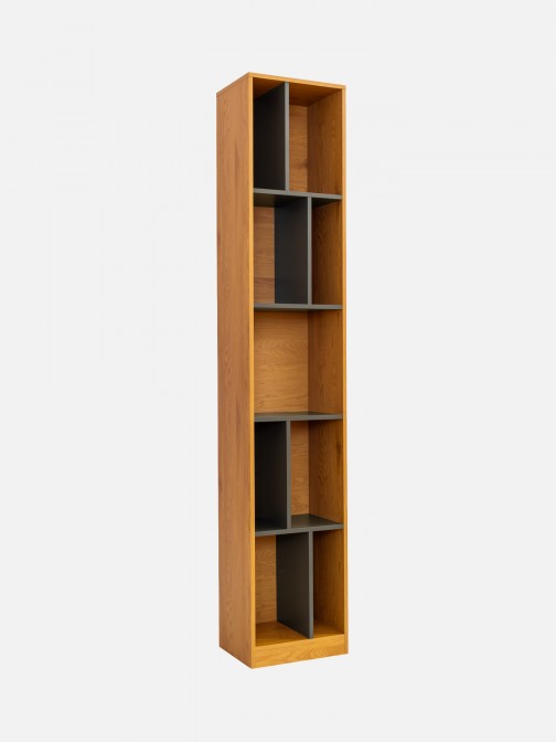 Laak oak effect and grey shelving unit 40cm