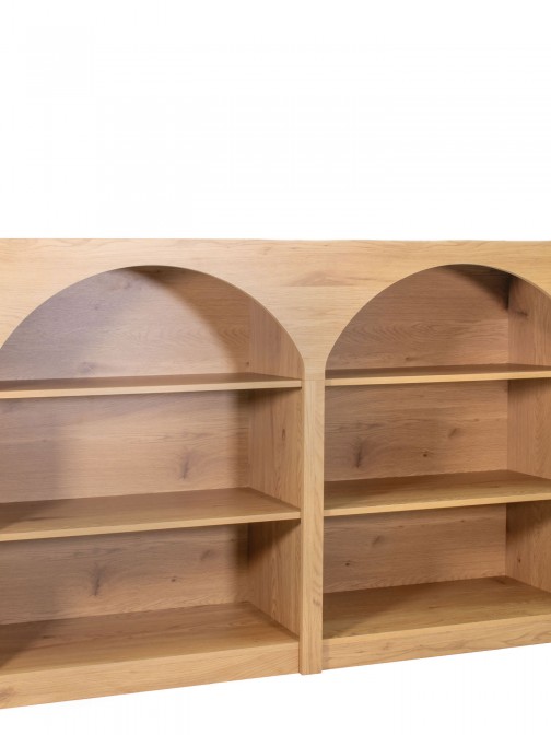 Wooden Bookcase with 6 Shelves Sagitta Brown