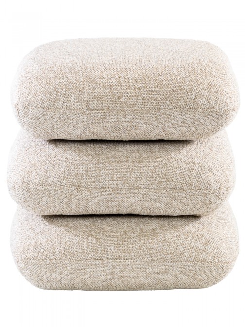 Tibre Swivel pouf beige chenille