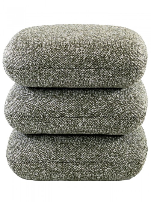 Tibre Swivel pouf green chenille