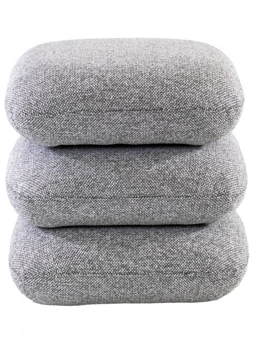 Tibre Swivel pouf light gray chenille