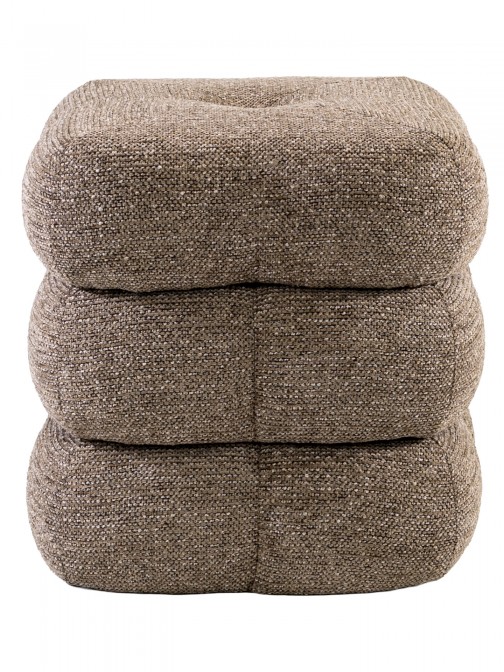 Taloro Swivel pouf taupe chenille