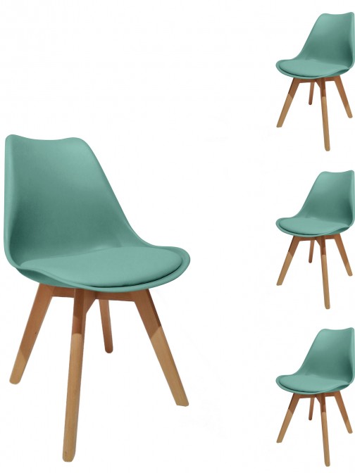 Cadeira de Jantar Plstico Nrdica Scandinave Verde Menta