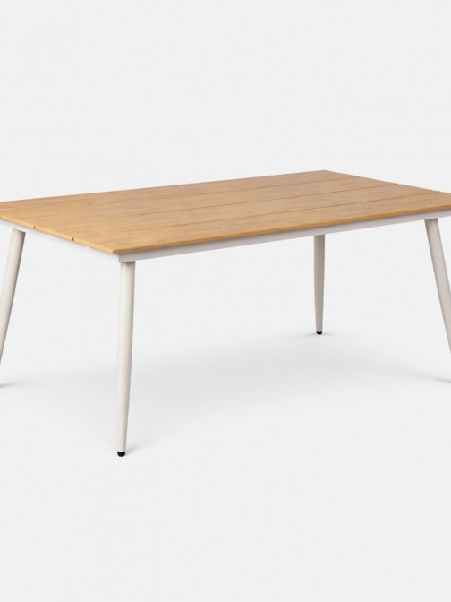 Ticino outdoor dining table in aluminum and polywood 160 x 90 cm