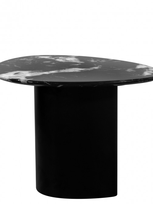 Wood and Stone Coffee Table Lepus Black