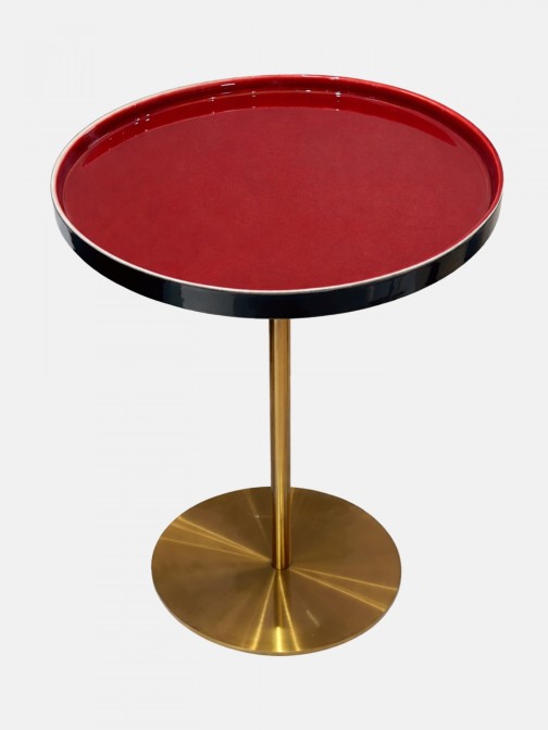 VUKA side table red and blue ceramic �45cm