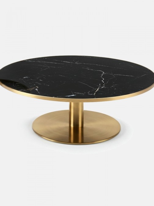 SAVA black porcelain coffee table �90cm