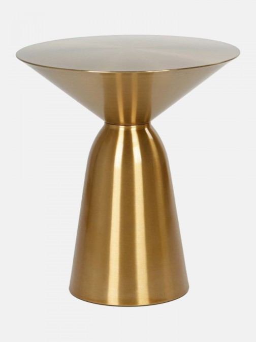 Golden metal side table PAKRA �45cm