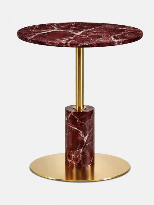 MIRNA side table rosso levante marble �40cm