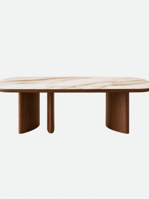 Mesa de Comedor de Madera de Nogal 240x110 cm Marul