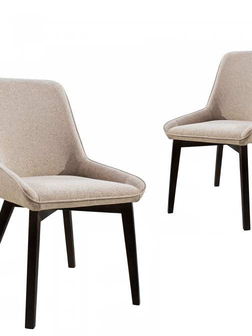 Silla de Comedor de Tejido Cambrai Crema - Pack 2