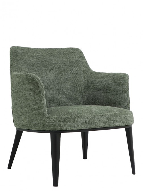 Metal and Fabric Armchair Marselha Green