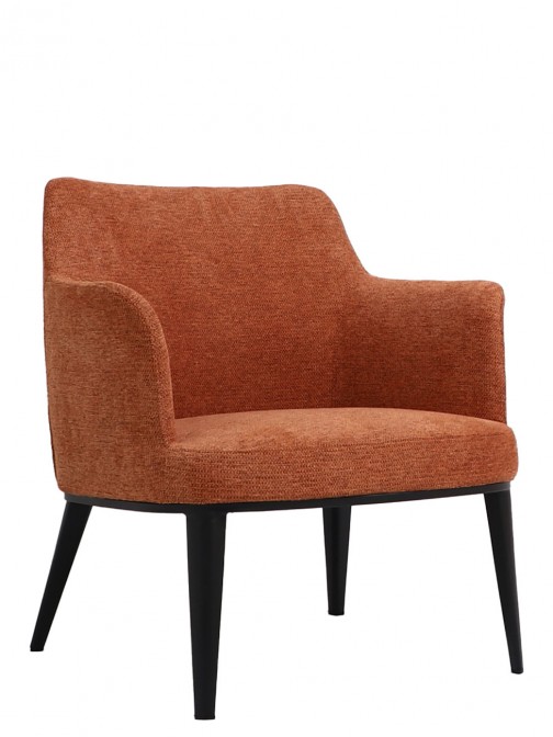 Metal and Fabric Armchair Marselha Orange