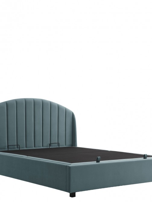 Aragon Double Bed with Storage Green