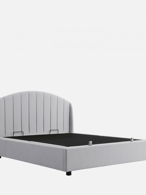 Cama de Casal com Arruma��o e Estrado Elevat�rio 160x200cm Aragon Cinza