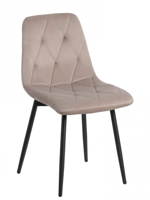 SILLA TERCIOPELO BEIGE TOPO