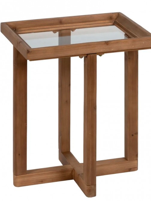 Wood/Glass Auxiliary Table 084