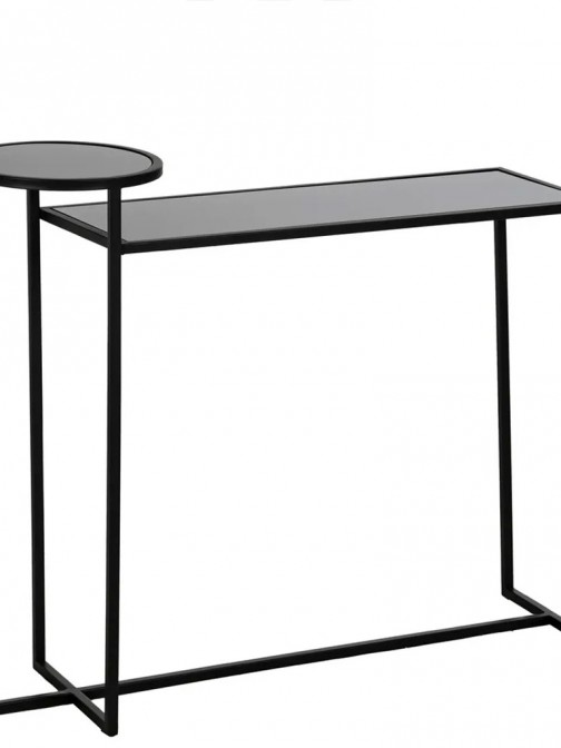 Metal and Glass Console 958 Black