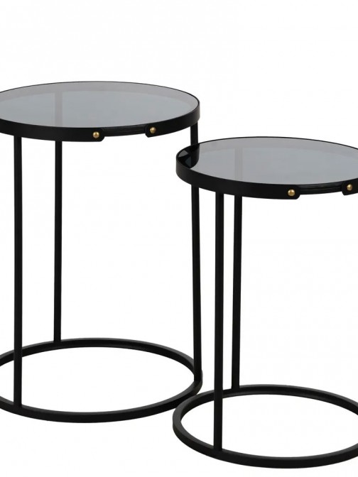 Metal/Glass Auxiliary Table 959 Black