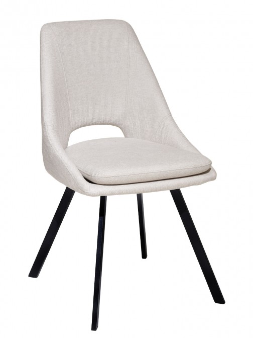 Fabric Dining Chair Loriente Cream Beige