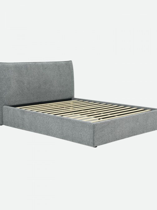 Cama de Matrimonio Holmes con Somier 160x200cm Gris