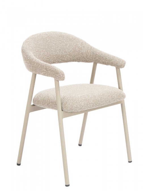 Silla de Comedor de Tejido Euron Gris Pardo