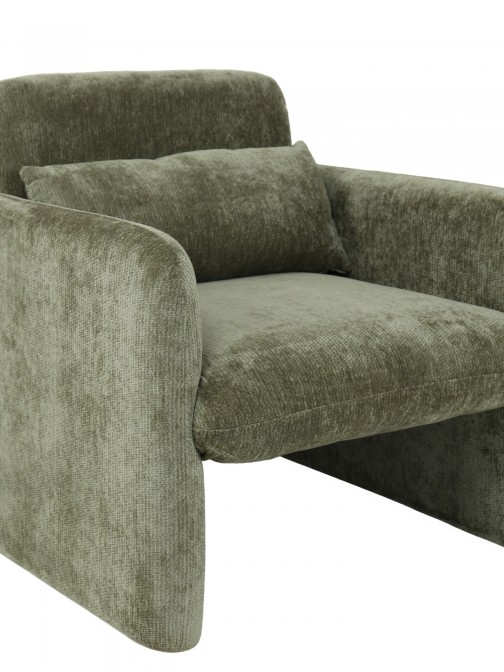 Rubicon armchair in dry green chenille