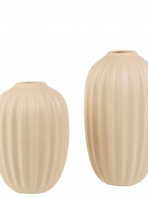 Floreira de Cermica 706 Bege Creme Mate