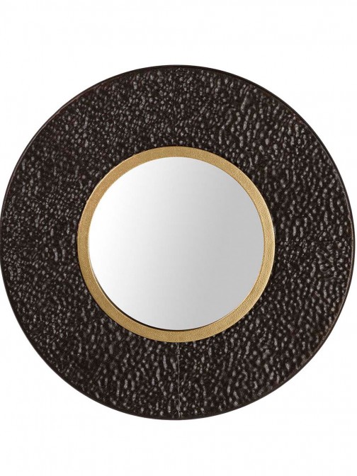 Round Metal Mirror 399 Black/Golden