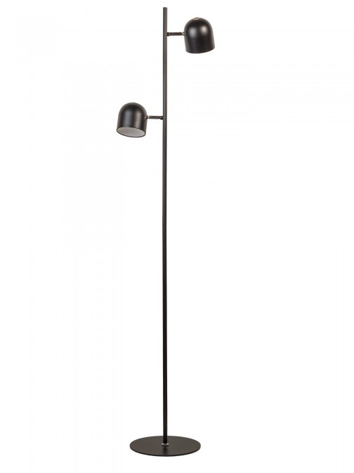 Pip black LED floor lamp, dimmable and adjustable