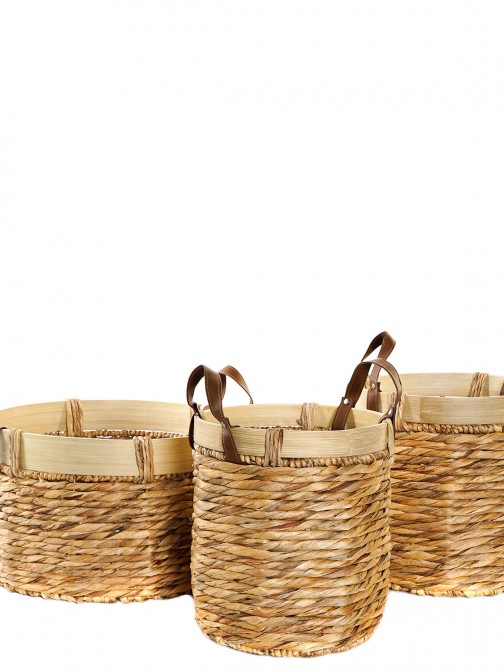 Cesta Decorativa de Bambú 792 Marrón