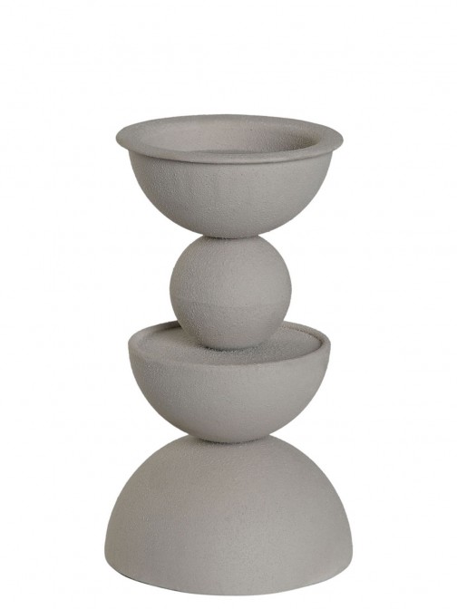Metal Candle Holder 292 Gray